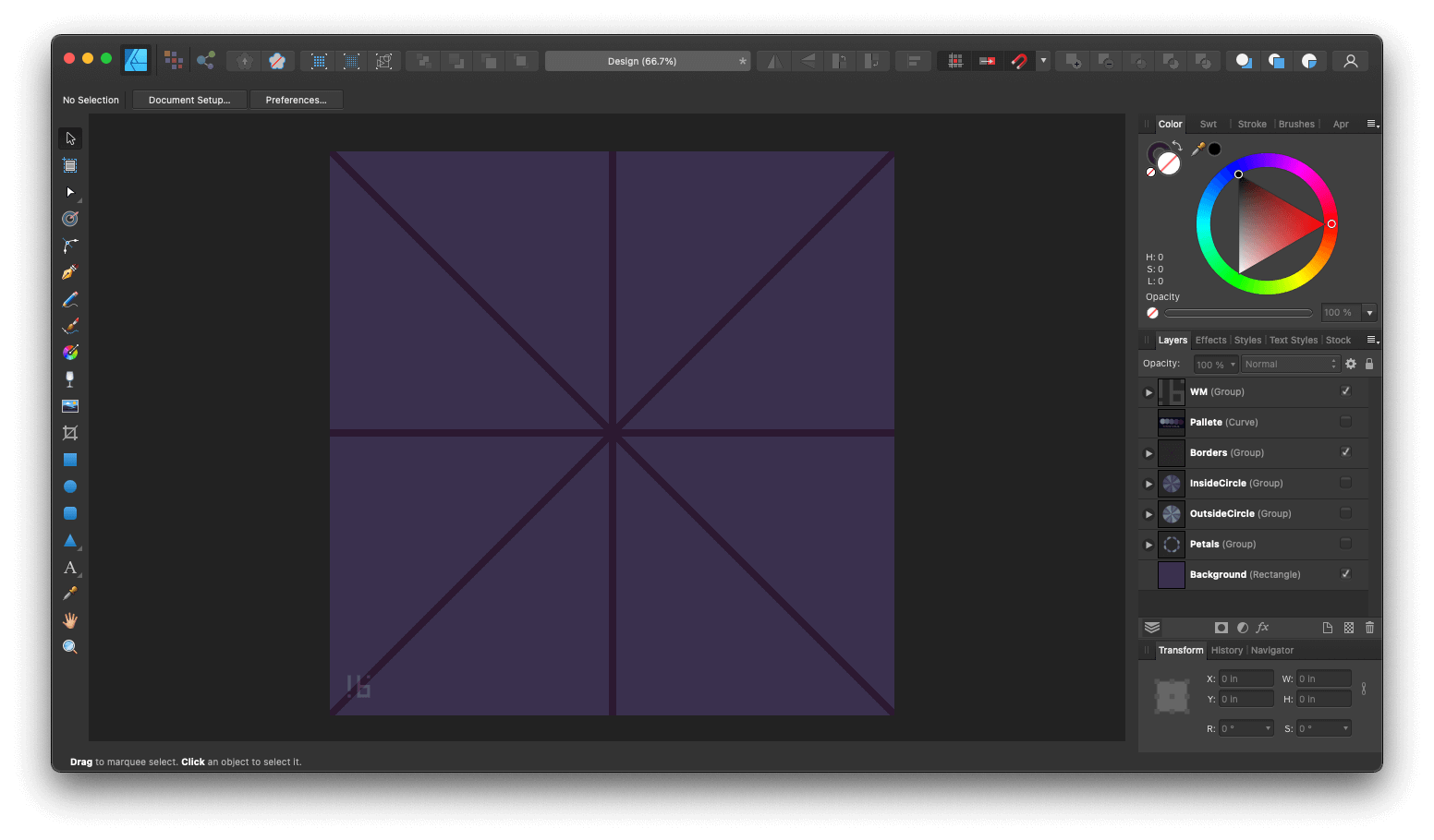 Flower in Affinity Designer