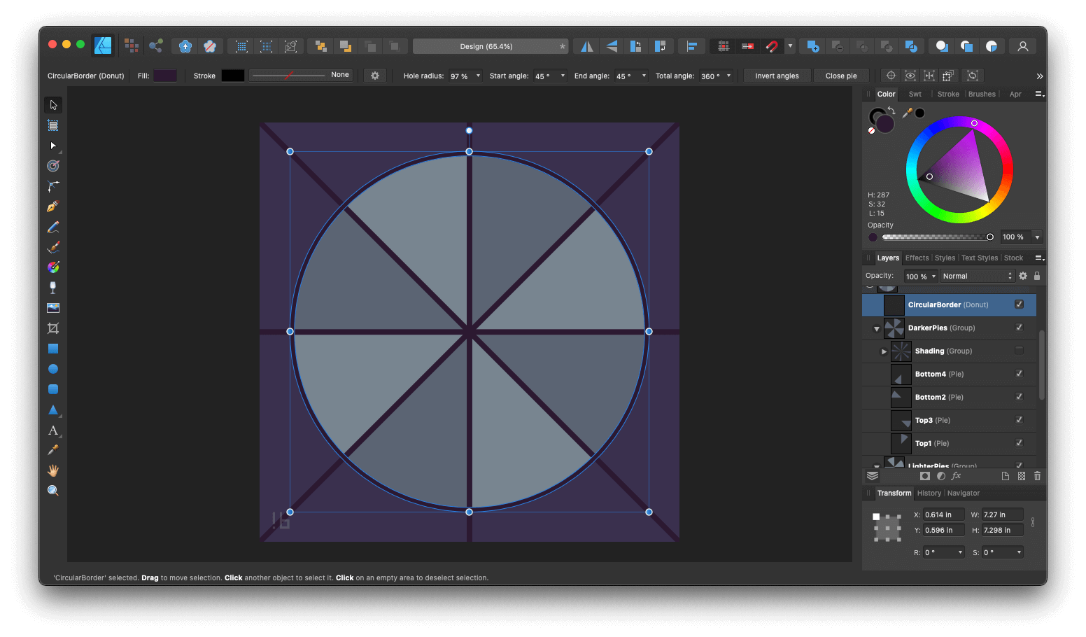 Flower in Affinity Designer